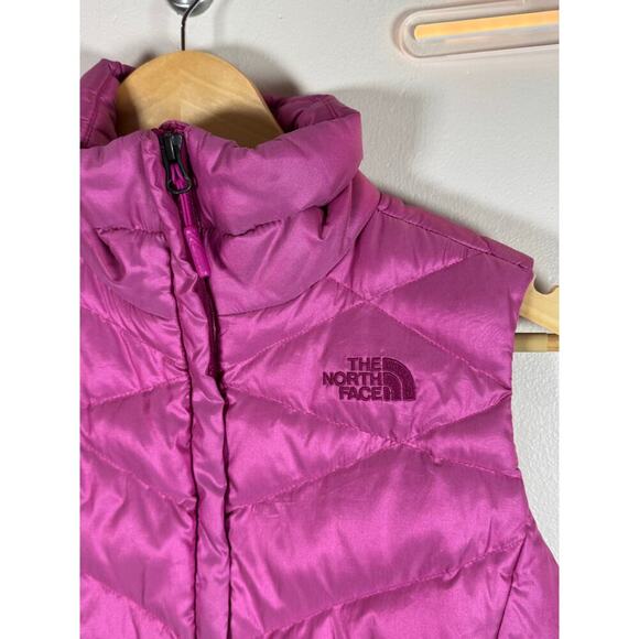 The North Face Pink Goose Down 700 Fill Puffer Vest XS Ski Hike Gorpcore Outdoor - Picture 2 of 10